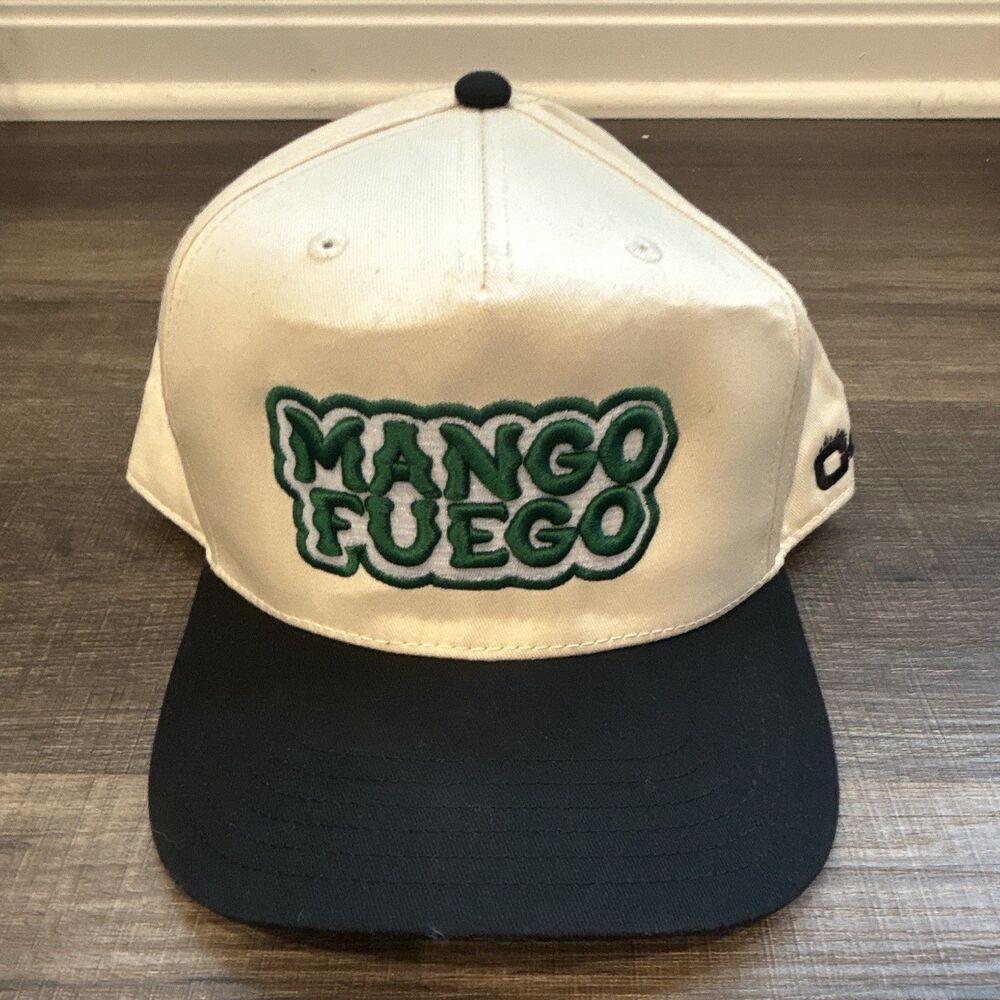 Otto White Black Green Baseball Cap Adjustable Men's Casual Mango Fuego D4